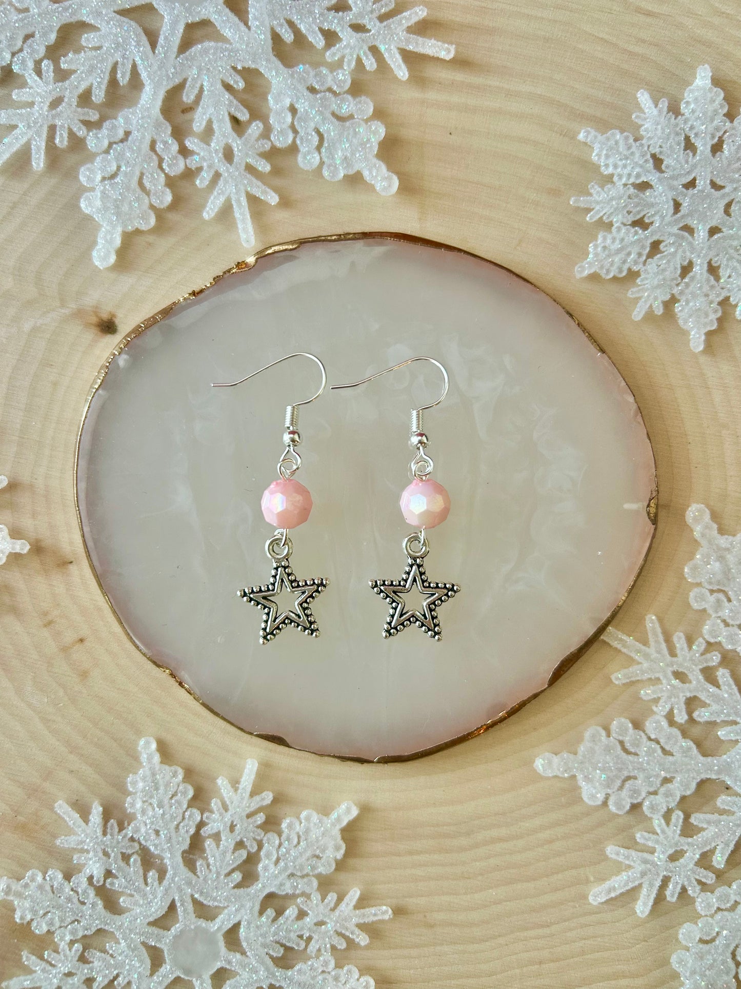 Dangle star earrings