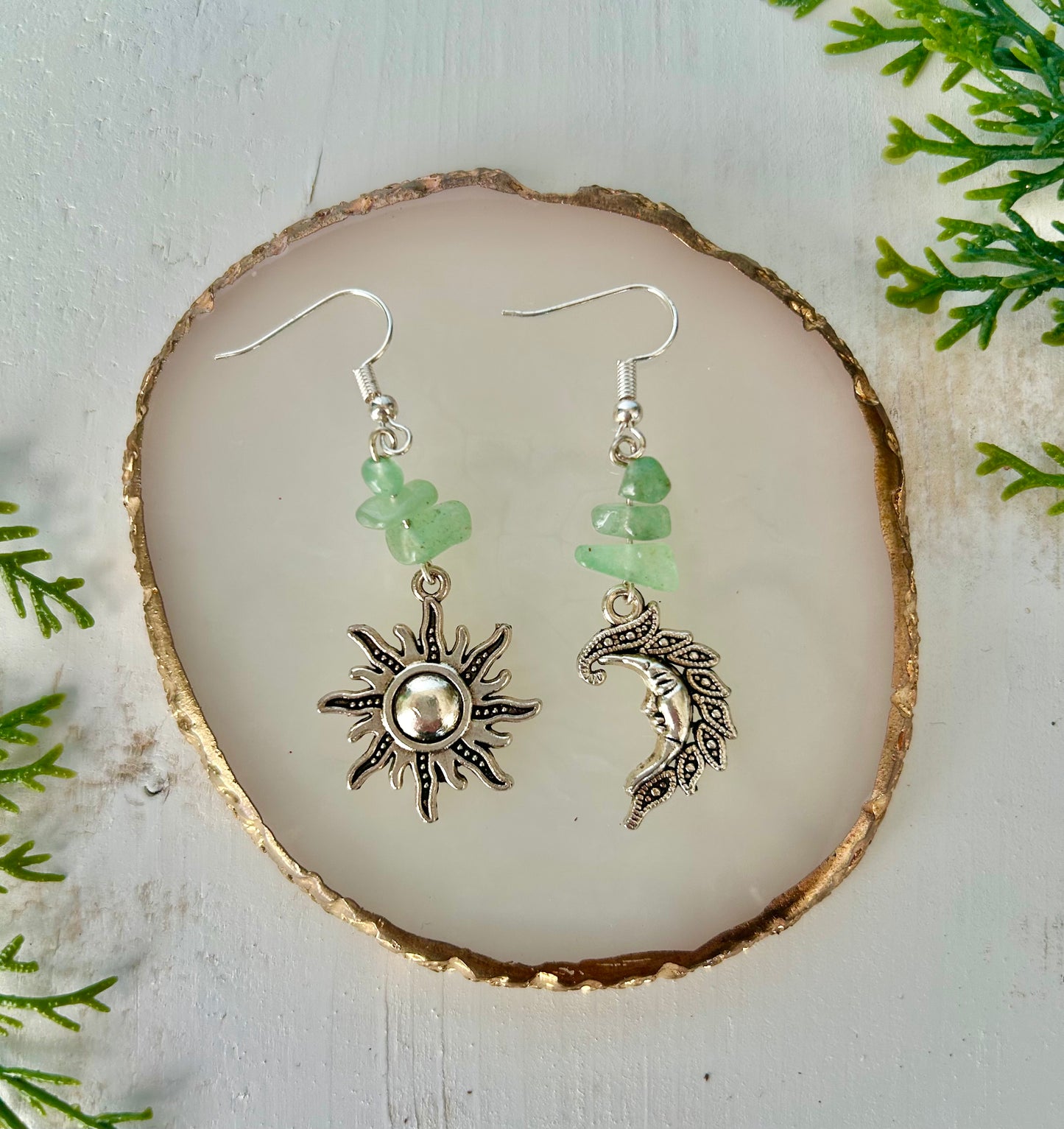 Sun 🌞 & moon 🌙 dangle earrings