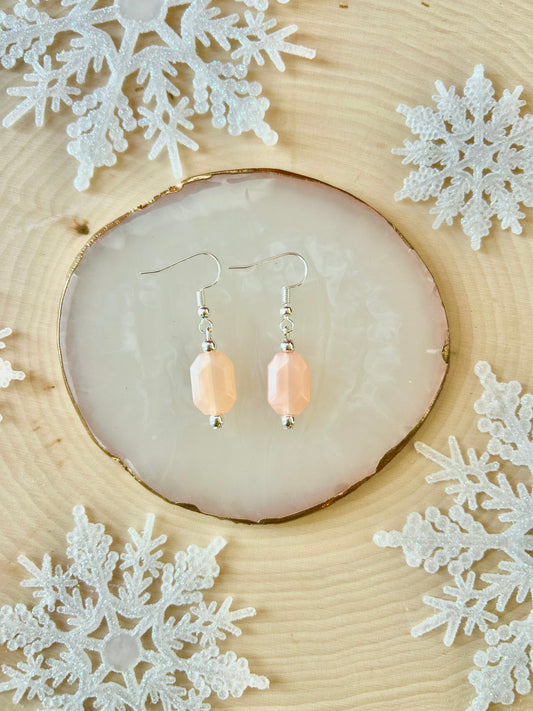 Simply peach dangle earrings