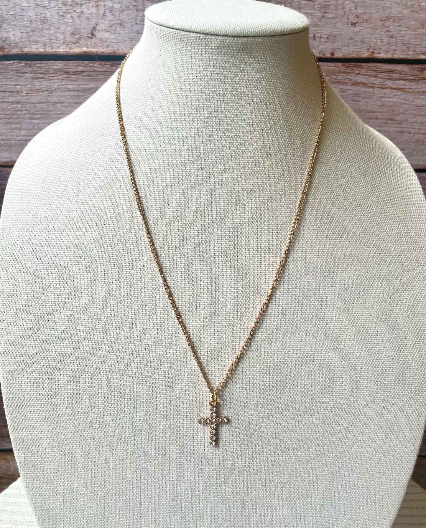 Rhinestone cross necklaces