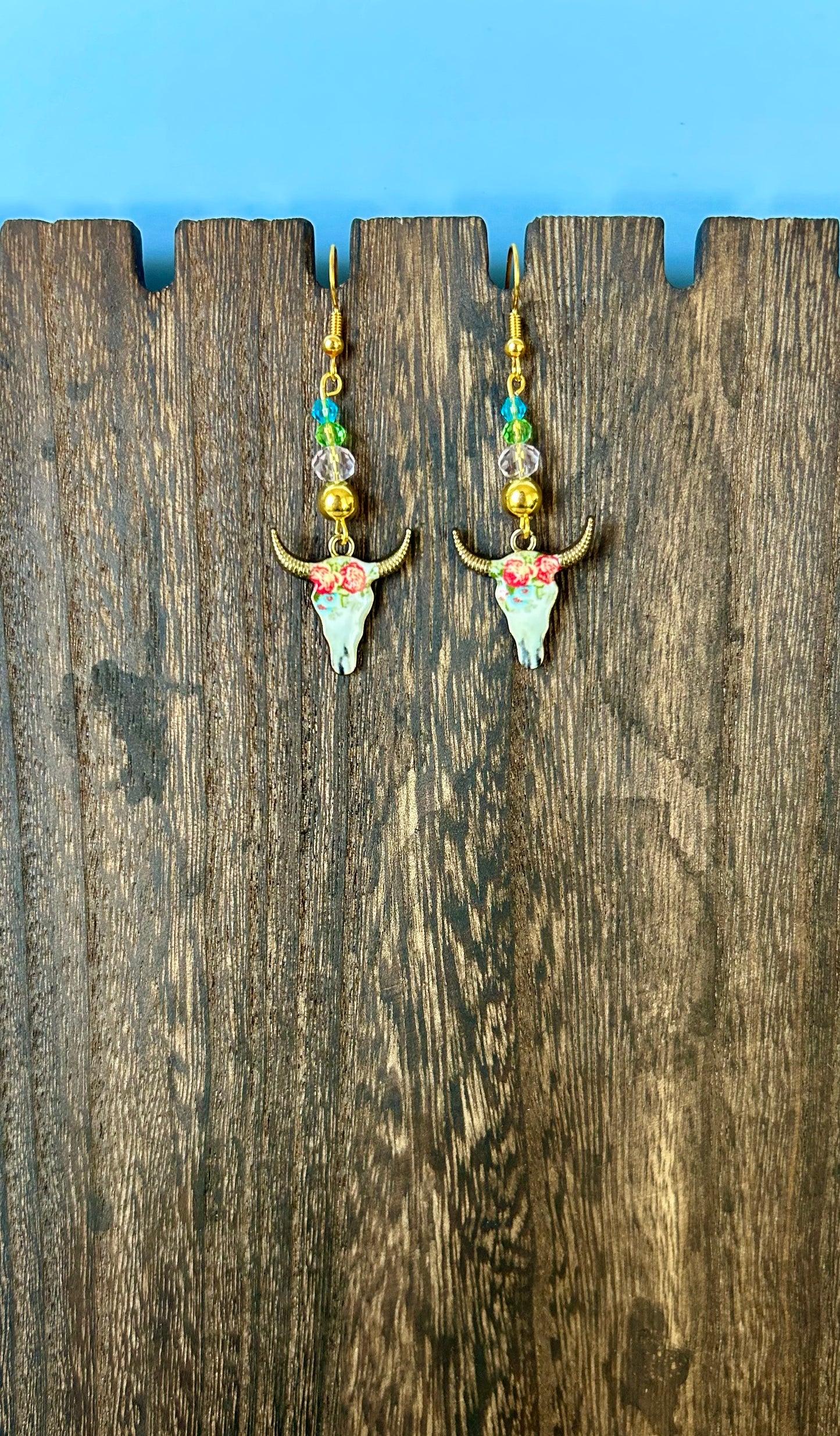 Bull head dangle earrings